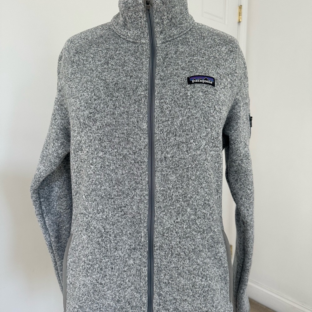 Patagonia Gray Heather Full-Zip Teddy Fleece Jacket